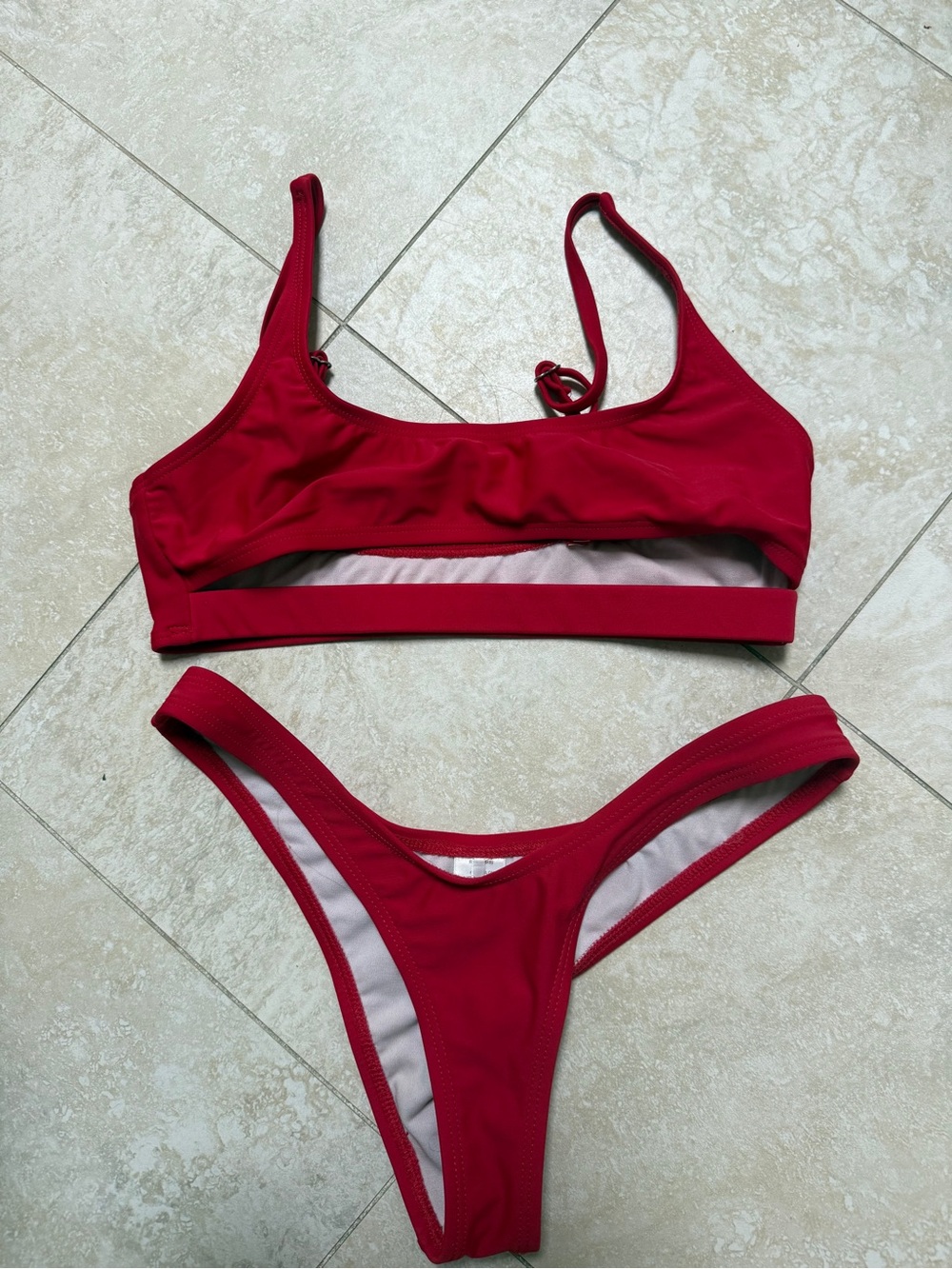 Fashion nova Red cut out bikini set #swimwear #beachwear